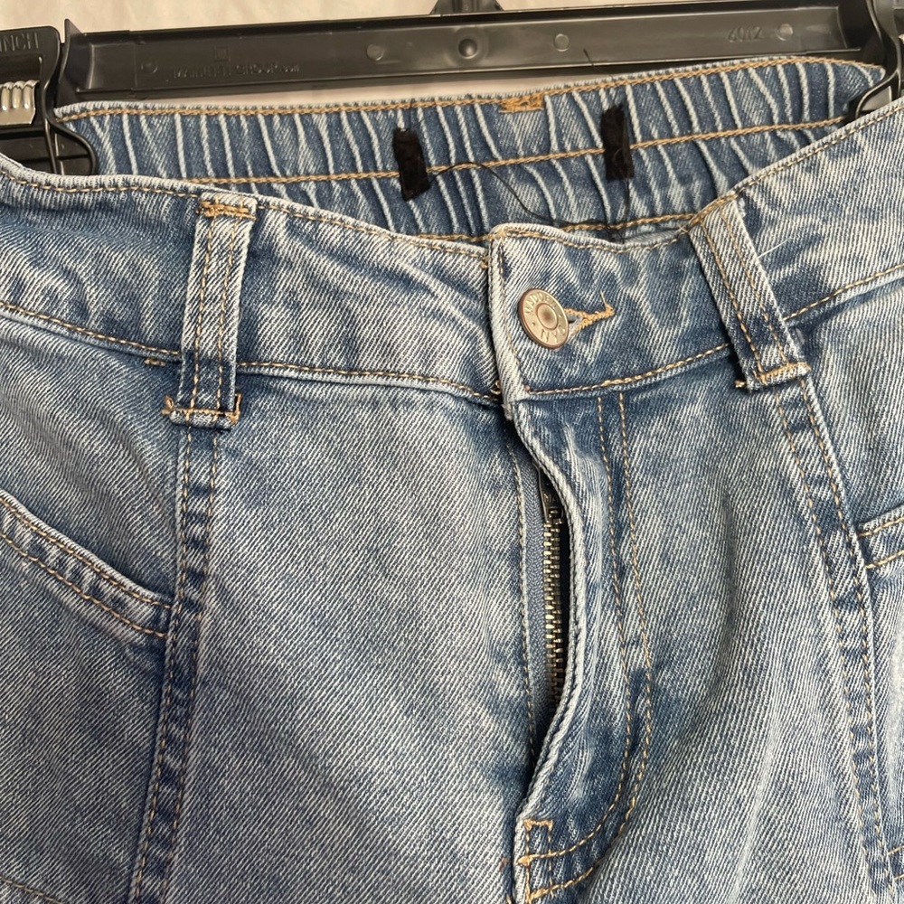 Madden NYC Mid-Rise Loose Fitted Jeans Wide Leg Denim Cargo Utility Size Small - Picture 5 of 16